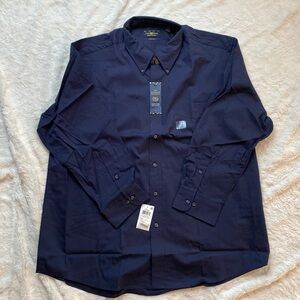 NWT Club Room Mens “The Estate Dress Shirt”. Navy. Neck 17.5”